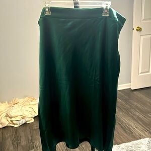 Skies Are Blue A-line satin skirt.